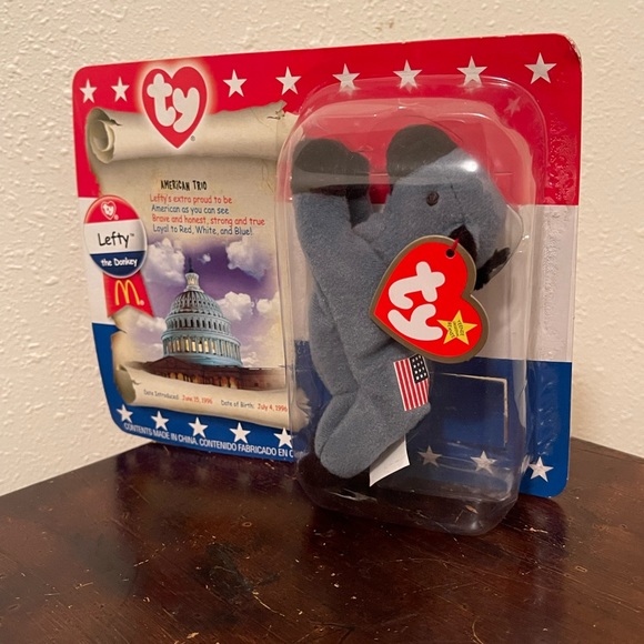 Ty Beanie Baby Lefty the Donkey McDonalds 1996 New in box - Picture 2 of 10